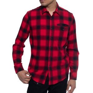 SEAN JOHN Men's Long sleeves Plaid Shirt. Size XXL. New With Tags $79